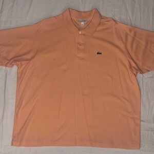 Lacoste Men’s Big & Tall Fit 100% Cotton Piqué Polo Orange 3XB